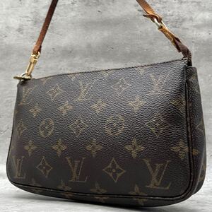 1円〜【良品】LOUIS VUITTON ルイヴィトン モノグラム ポシェットアクセソワール ハンドバッグ アクセサリーポーチ ショルダーバッグ