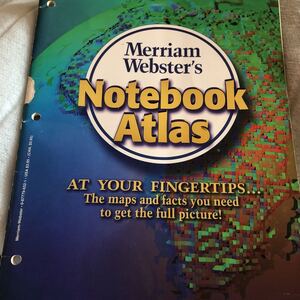 【送料無料】英語版地図帳Merriam Webster notebook Atlas アメリカ中心の地図帳 1997