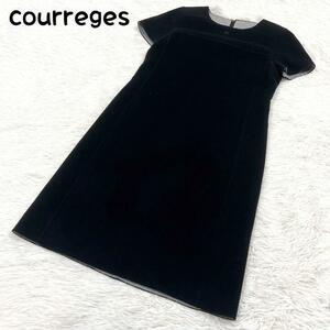 courreges クレージュ ワンピース ウール カシミヤ アンゴラ Aライン