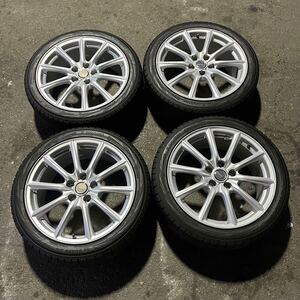 【5849】235/40R18 4本セット冬タイヤYOKOHAMA ICE GUARD IG70 バリ山【2021年】18x8J PCD114.3 アルミンホイール 