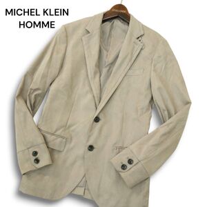 美品★ MICHEL KLEIN HOMME ミッシェルクラン オム 秋冬 コマツ Fスエード★ テーラード ジャケット Sz.46　メンズ グレー　A4T11198_A#N