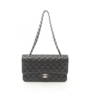 シャネル マトラッセ Wフラップ ブランドオフ CHANEL レザー ショルダーバッグ キャビア 中古 レディース