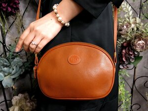 ●超美品●GUCCI オールド グッチ●ロゴ型押し●カーフ レザー 本革●ショルダー バッグ●ブラウン系●G金具●ヴィンテージ●Js53091