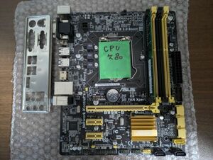 マザーボード　ASUS製 MicroATXマザーボード B85M-G LGA1150　メモリ４GB　セット 　bios起動確認まで