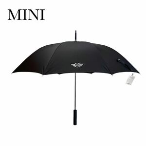 【タグ付き】MINI UMBRELLA ミニ　長傘　ブラック　黒　ロゴマーク　送料無料