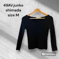 【49AV.junko shimada 】Vネックニットセーター長袖　サイズ38