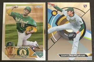 ★MLB 2023 TOPPS CHROME FINEST 藤浪晋太郎／SHINTARO FUJINAMI［OAKLAND ATHLETICS／阪神タイガース］ルーキーカード 2枚セット RC★