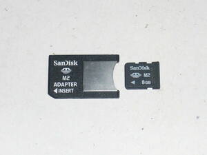 動作保証！SanDisk M2 8GB メモリースティック アダプター付