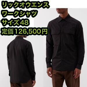 Rick Owens WORK SHIRT ブラック サイズ48