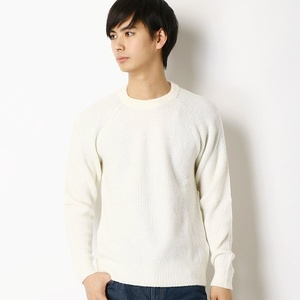 53%OFF!! MORGAN HOMME モルガンオム 完売 クルーネック ニット ホワイト M ラス1!