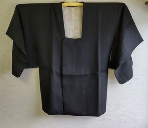 道行コート　黒縮緬　中古品