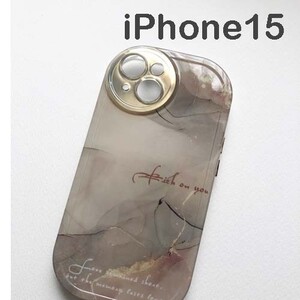 iPhone15 大理石柄　ストーン風　まあるい　アイフォンケース　iphone15　新品　送料込み