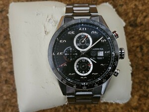 TAG Heuer/タグホイヤー カレラ1887 クロノグラフ 美品　正規品 CARRERA 黒 ブラック クロノグラフ