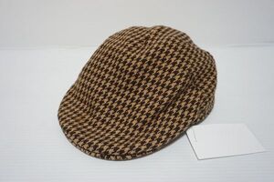 【即決】NEW YORK HAT ニューヨークハット キャスケット ウール 茶系千鳥格子 サイズ:L/XL アメリカ製【914459】