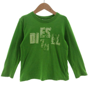 ディーゼル DIESEL Tシャツ 長袖 カットソー ロンT ロゴ コットン グリーン 緑 113cm キッズ