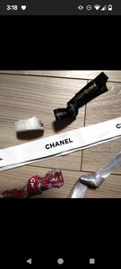 正規品／ブランドショップでのリボン／シャネル・イヴ・サンローラン・スワロフスキー／美品 CHANEL