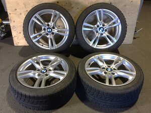 中古 BMW Mスポーツ 純正ホイール 18インチ 8J/8.5J +34/+47 PCD120 5H スタッドレスタイヤ付き4本セット 3シリーズ等