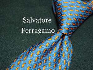 【美品】Salvatore Ferragamo フェラガモ ブランド ネクタイ ★3本以上 送料無料★ 良品 古着 卸 USED オールド 12