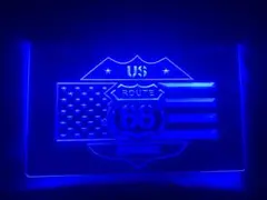 ルート66  ROUTE66 スペシャルデザイン LED ネオン 看板 壁掛け