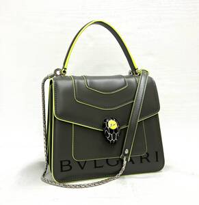 【美品】BVLGARI ブルガリ 2way セルペンティーフォーエバー ハンド ショルダー バッグ 289522 ギャラ 保存袋 レインカバー ミラー 箱有り