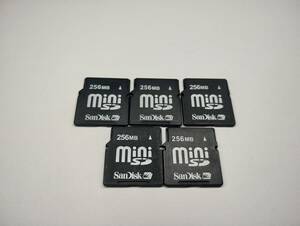 5枚セット　256MB　メガバイト　SanDisk　miniSDカード　メモリーカード　ミニSDカード
