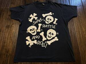 80s Shake Rattle And Roll スカル 発光 tシャツ ビンテージ ハロウィン halloween 衣装