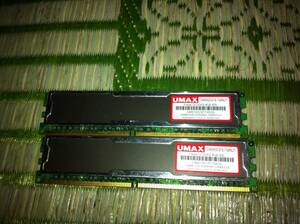 UMAX メモリ D48001GF9-73BNJ1 Pulsar DCDDR2-4GB-800 2GB 2枚組