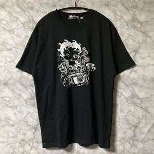 新品未使用 タグ付き Betty Boop ベティちゃん バイカー　半袖　Tシャツ　黒　メンズ　サイズM