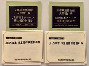 JR西日本　株主優待割引券２枚　送料無料
