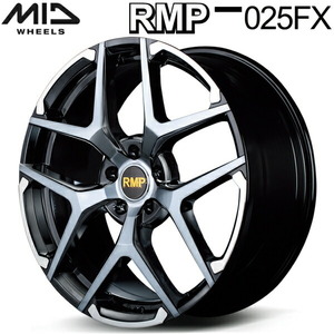 MID RMP 025FX ホイール4本 ブラックポリッシュ/ハイブリッドクリア/ゴールド 8.0J-19インチ 5穴/PCD114.3 インセット+38