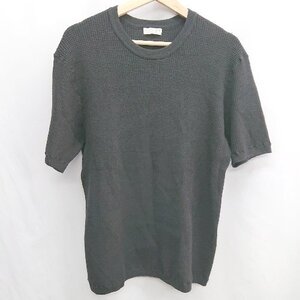 ◇ ⊇ BEAUTY＆YOUTH ビューティ＆ユース UNITED ARROWS ワッフル 長袖 ニットTシャツ サイズL ブラック メンズ E