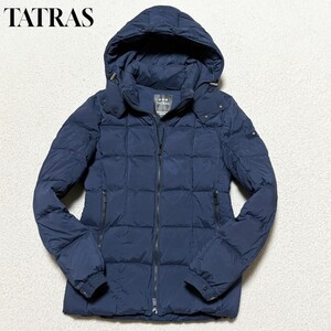 1円～未使用級 03/Lサイズ 『TATRAS タトラス』GESSOジェッソ ダウンジャケット ネイビー 紺色 正規品 極暖 スクエアブロック MTA17A4370