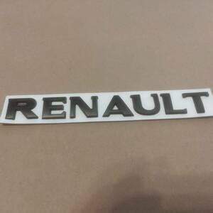 【送料込】RENAULT(ルノー) エンブレム マットブラック　縦2.5cm×横15.0cm 厚さ2mm　金属製　