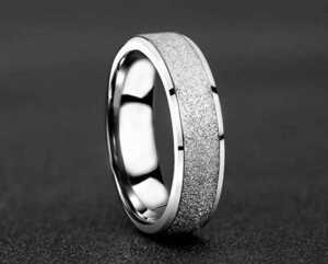 ステンレスリング ラフリング6mm 指輪 ステンレス指輪　メンズリング　ファッションリング 金属アレルギー対応