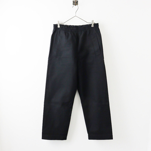 2022AW エムエイチエル MHLマーガレットハウエル MARGARET HOWELL ORGANIC COTTON GABARDINE パンツ 3/ブラック【2400013909310】