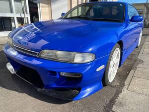 1万円スタート 車検二年付き！！ 日産 シルビア S14 ドリフト 社外エアロ 車高調 アルミホイール 追加メーター 社外マフラー スカイライン