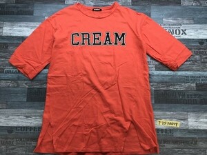 ANAP アナップ レディース 韓国製 五分袖 ビッグシルエット Tシャツ オレンジ