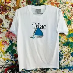 i Mac リプリント Tシャツ 半袖 メンズ 新品 個性的 白 apple