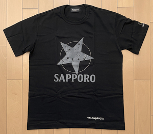 ●WILDSIDE YOHJI YAMAMOTO×サッポロ生ビール黒ラベルコラボ半袖Tシャツ/XL/黒/新品/当選品!