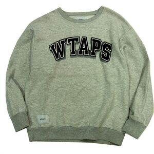 美品 20SS■WTAPS ダブルタップス 20SS DAWN DESIGN スエット トレーナー SWEATSHIRT COPO ビッグロゴ クルーネック メンズ