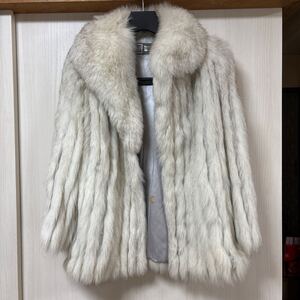  SAGA FOX サガフォックス 銀タグ 毛皮 レディースM SUPERB Quality Ranched Fox シルバータグ フォックスコート