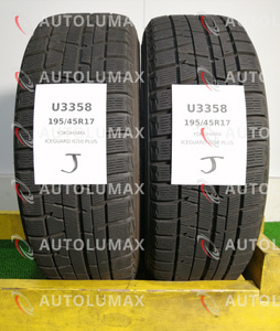 195/45R17 81Q Yokohama iG50 PLUS 中古 スタッドレスタイヤ 2本セット 2016年製 送料無料 195/45/17 ヨコハマ U3558.J