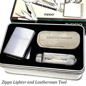 ZIPPO 一点物 レザーマンツールセット ジッポーライター 絶版 廃盤 2001年製 マルチツール 珍しい ヴィンテージ おしゃれ レア かっこいい