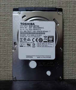 ■正常動作品・動作時間少■TOSHIBA製2.5inch AVコマンド対応HDD 500GB MQ01ABF050