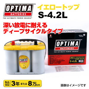 S-4.2L (8012-254) OPTIMA バッテリー 55Ah イエロートップ 輸入車用 8012-254 送料無料