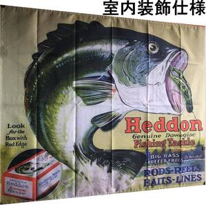 ★店内装飾仕様★ 900x1160 HEDDON へドン 旗 バス 釣り HD01 オールド ルアー ZEAL トップ オールドルアー アメリカ フラッグ ポスター