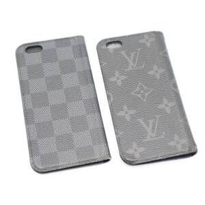 質屋 1円オークション iphone6ケース 2点 LV ダミエグラフィット N61245 イニシャル入り モノグラムエクリプス M61699 H2608 みいち質店