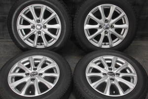 Q19条件付送料無料 バリ山 BRIDGESTONE 冬タイヤ 175/65R14×5.5J+38 4H PCD100 社外アルミ 4本セット フィットデミオコルトノートキューブ