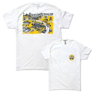 MOON 本牧 マップ Tシャツ XLサイズ MOONEYES yokohama 横浜 地図 ムーンアイズ ホワイト 送料込み FLAT 4 Ver VW フォルクスワーゲン