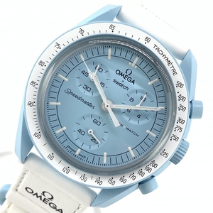 OMEGA SWATCH MOONSWATCH MISSION TO URANUS オメガ スウォッチ ミッショントゥウラヌス クオーツ クロノグラフ メンズ腕時計 管理YI39733